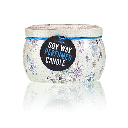 Art Tin Candle - Assorted Design - Friendly Messages - Parma Violet 🇬🇧