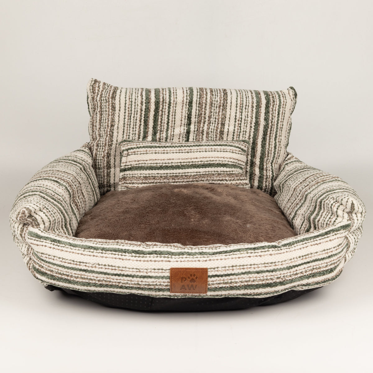 PAW Bed – Small Sofa – Brown Stripes – 50 × 50 × 26cm 🇬🇧