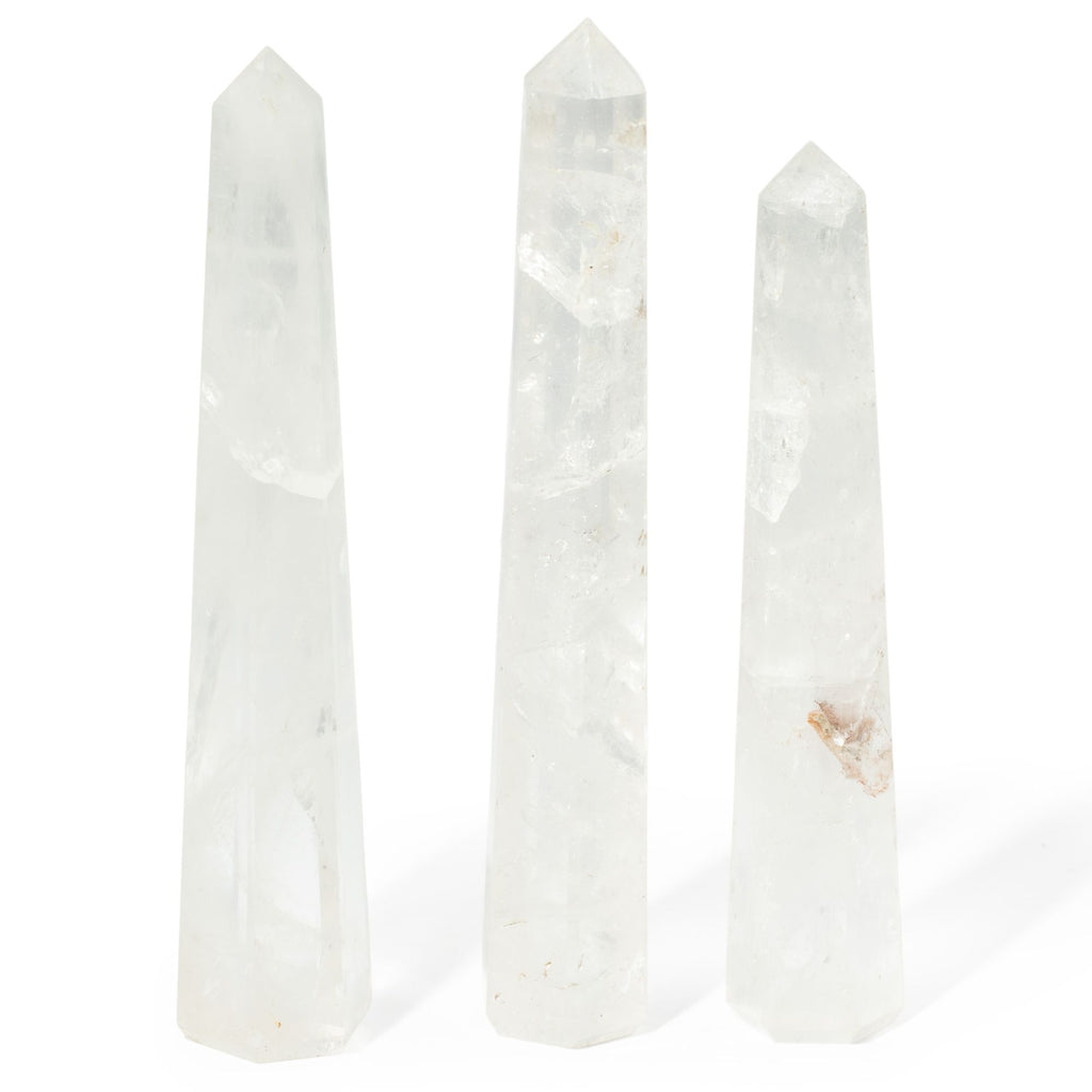 Gemstone Six Face Obelisk Poins approx 17cm - Rock Crystal 🇬🇧