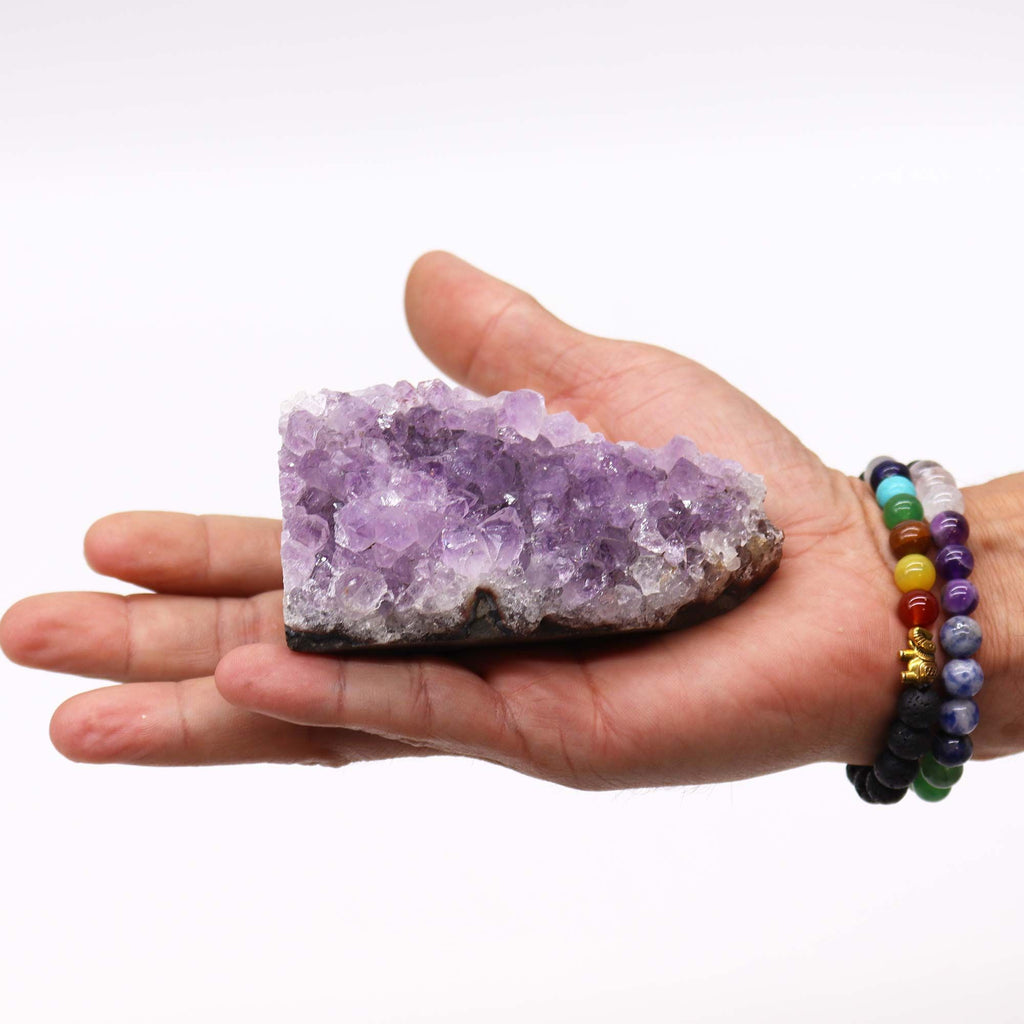 Medium Natural High Grade Amethyst Standing Cluster (approx 350-450gms 7.5-10cm) 🇬🇧