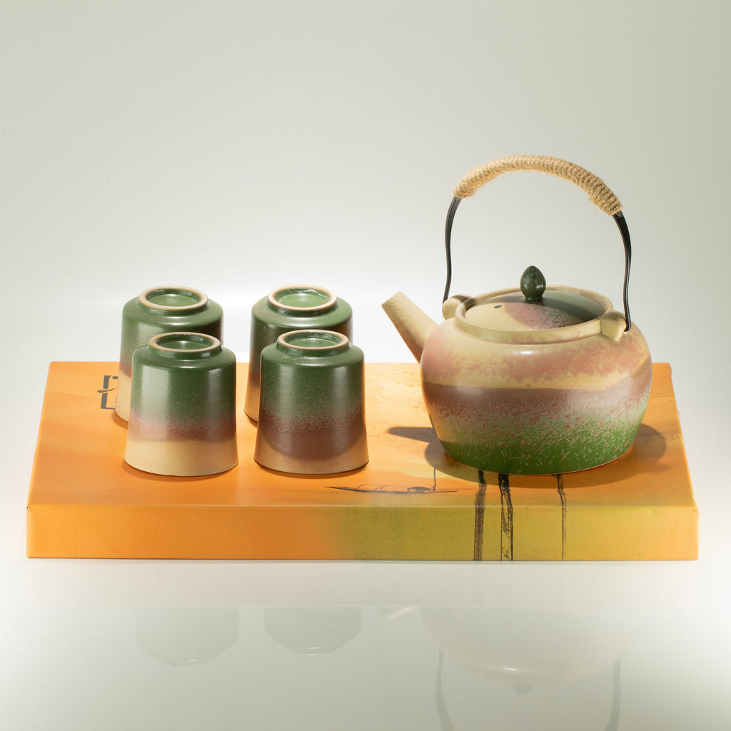 Japanese Kyusu Style Tea Set - For Green Tea - Four Cups 🇬🇧