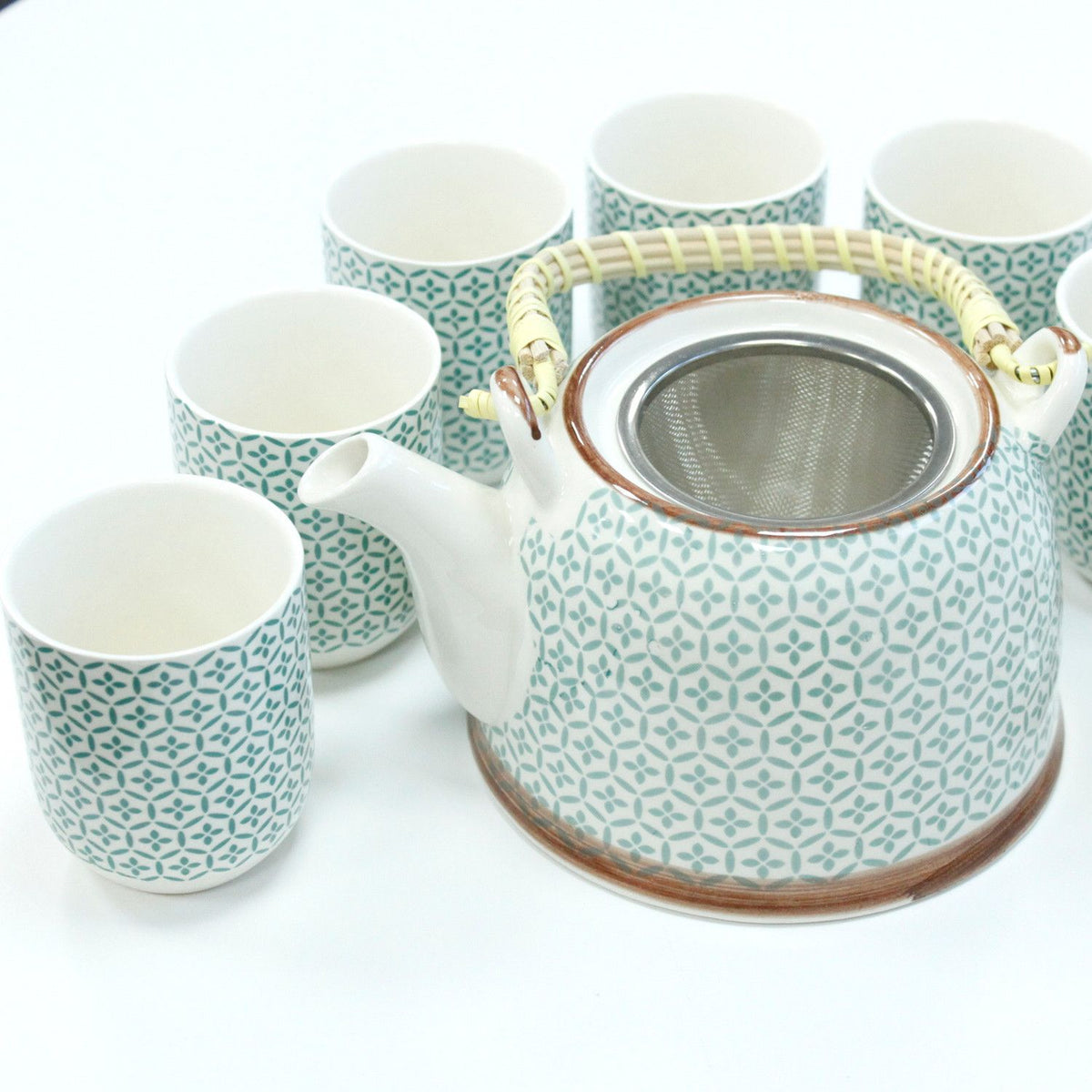 Herbal Teapot Set - Green Mosaic 🇬🇧