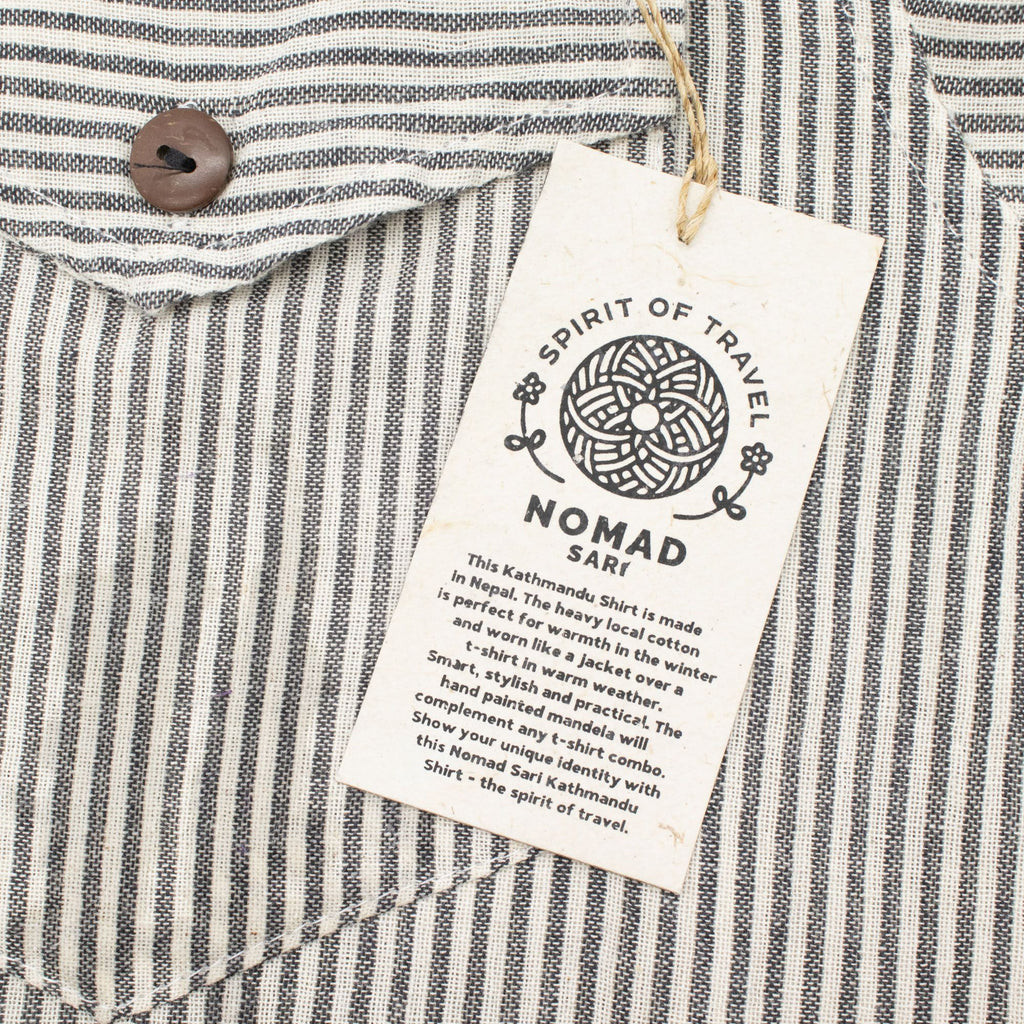 Nomad Sari Grandad Shirt - Grey Stone - XL 🇬🇧