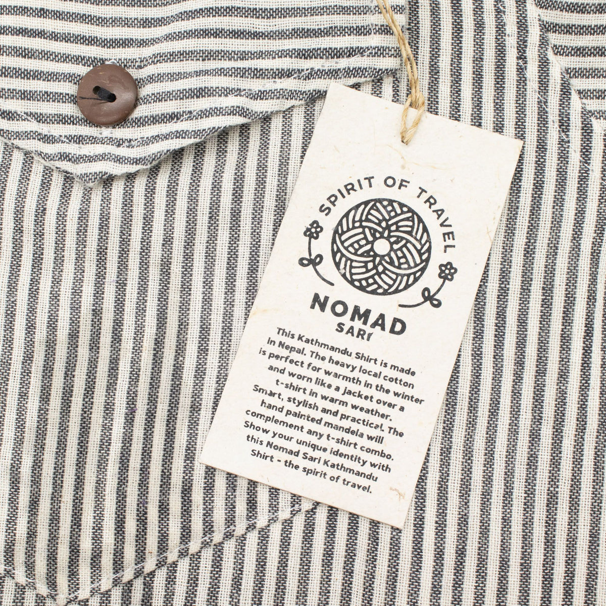 Nomad Sari Grandad Shirt - Grey Stone - XL 🇬🇧