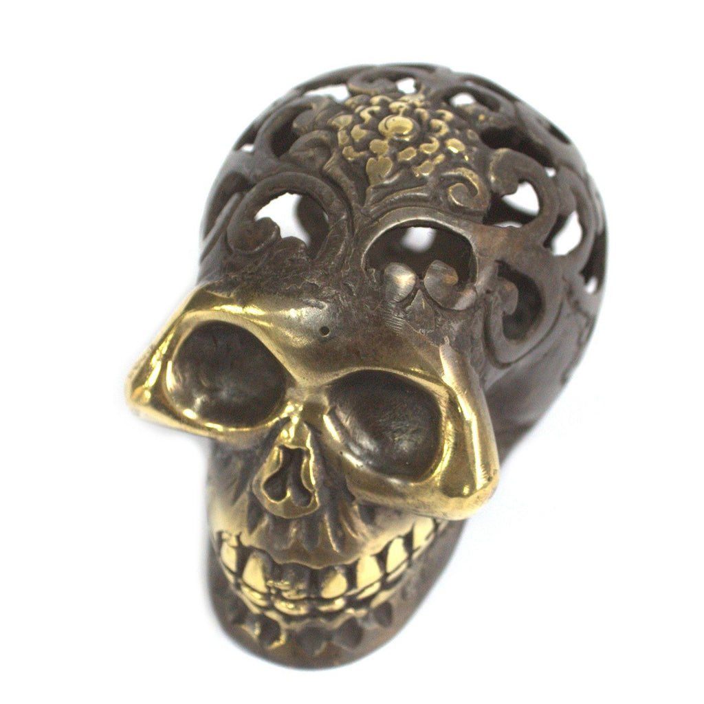 Vintage Brass Skull - Med 🇬🇧