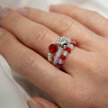 Nymph Spirit Gemstone Ring Set - Blood Moon 🇬🇧
