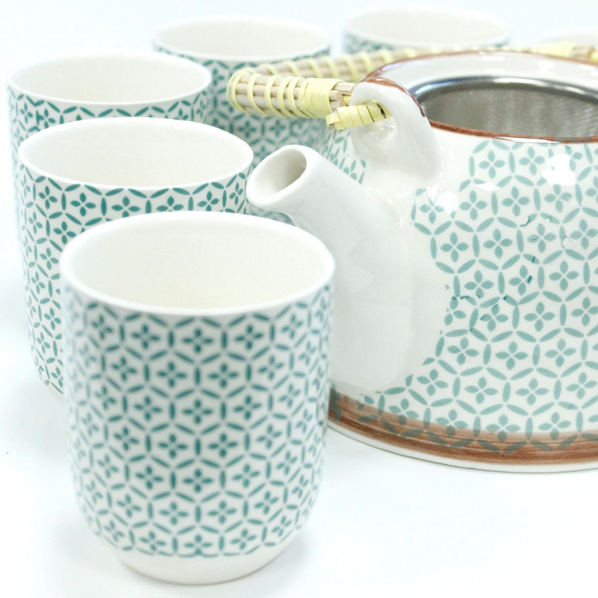 Herbal Teapot Set - Green Mosaic 🇬🇧