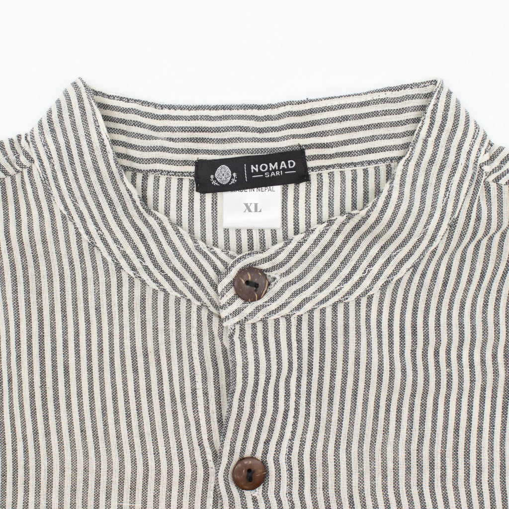 Nomad Sari Grandad Shirt - Grey Stone - XL 🇬🇧