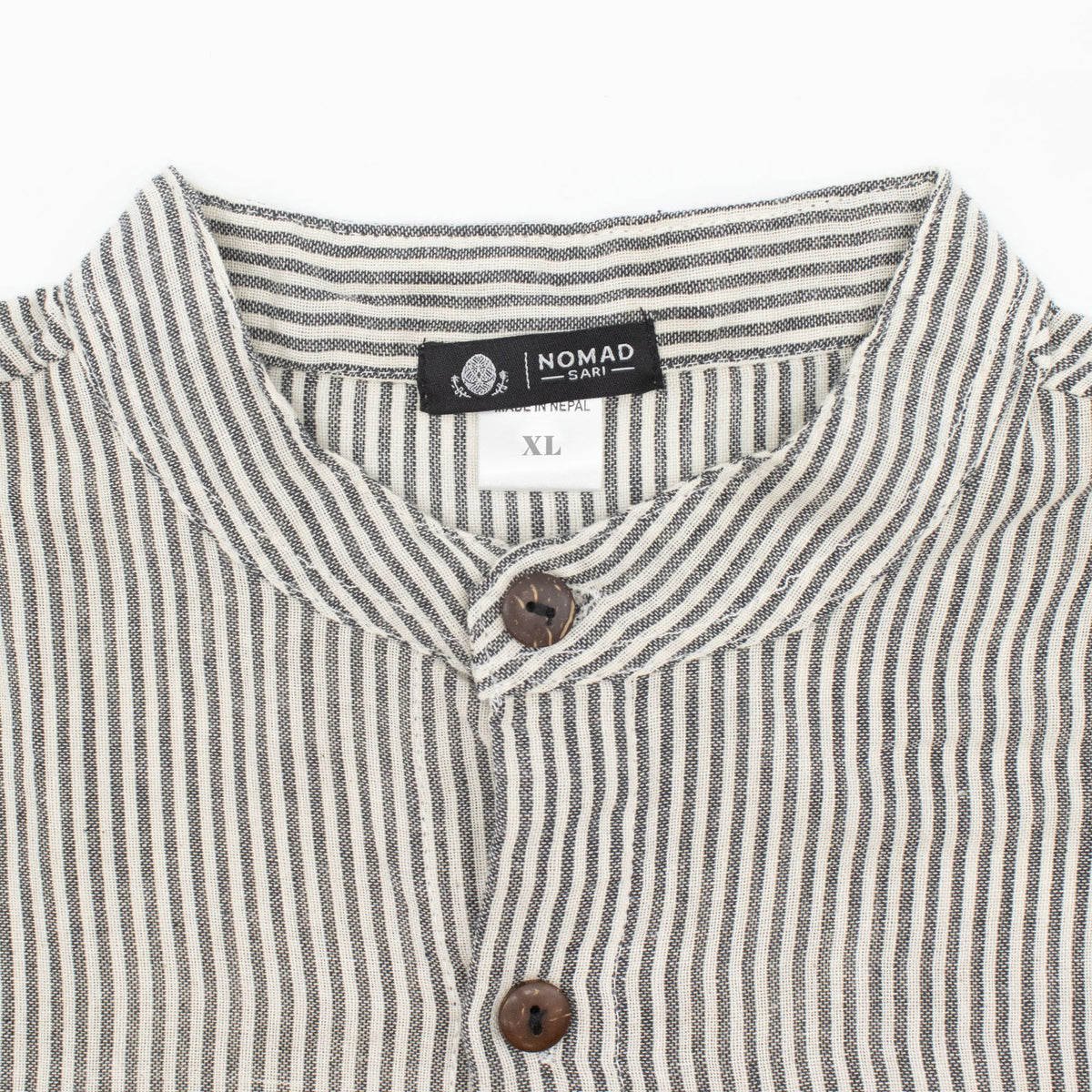 Nomad Sari Grandad Shirt - Grey Stone - XL 🇬🇧