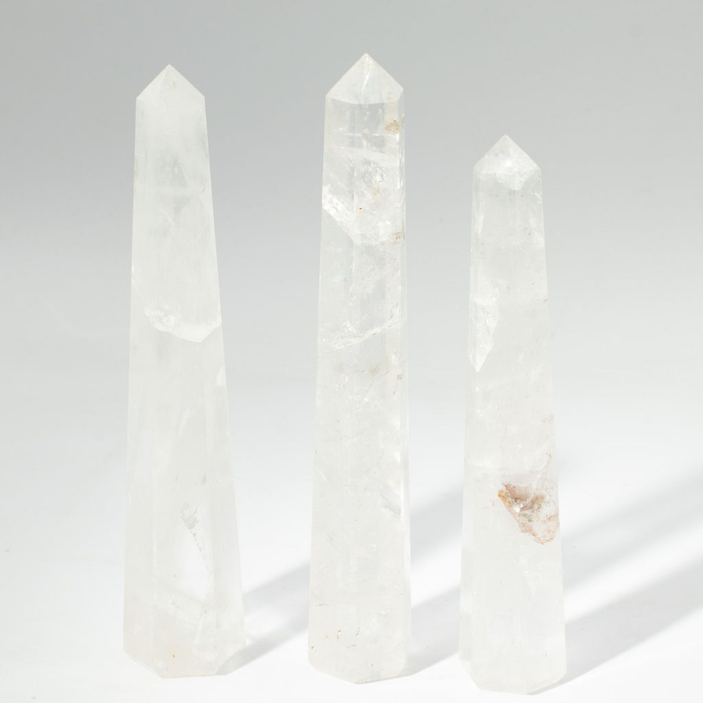 Gemstone Six Face Obelisk Poins approx 17cm - Rock Crystal 🇬🇧