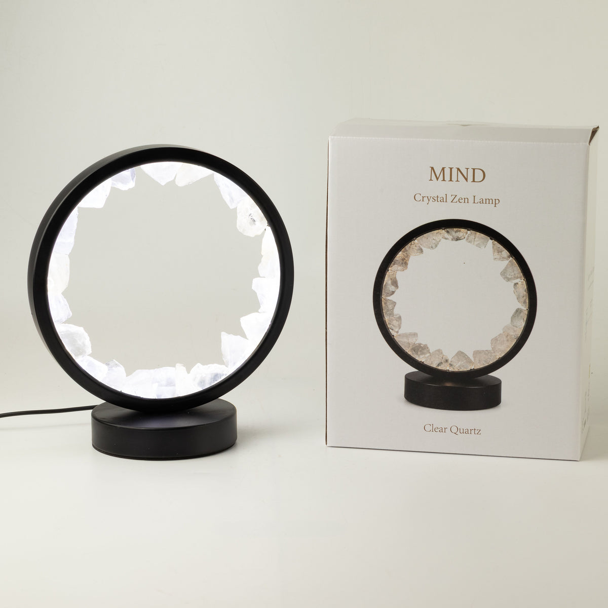 Gemstone Halo Lamp - Zen Mind - Clear Quartz 🇬🇧