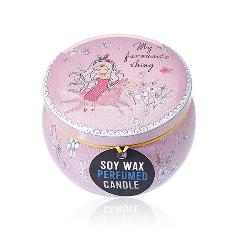 Art Tin Candle - Assorted Design - Friendly Messages - Parma Violet 🇬🇧