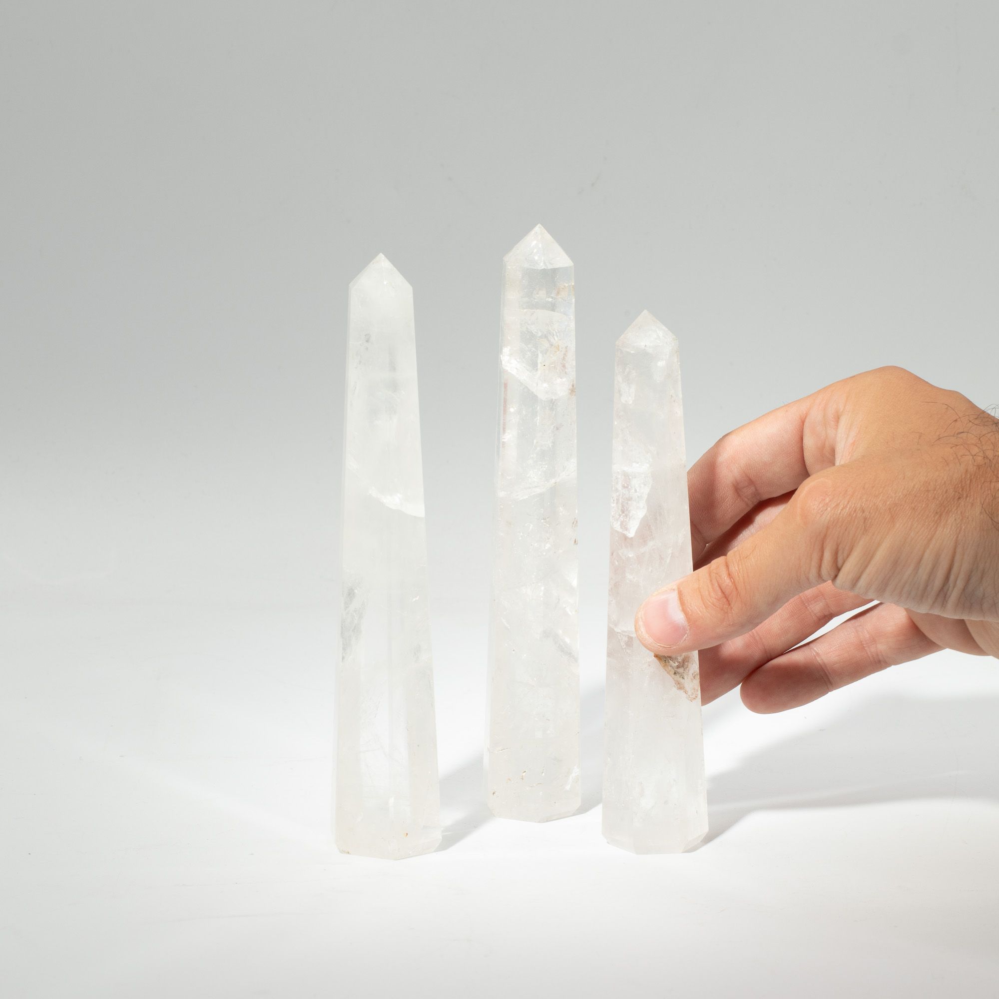 Gemstone Six Face Obelisk Poins approx 17cm - Rock Crystal 🇬🇧