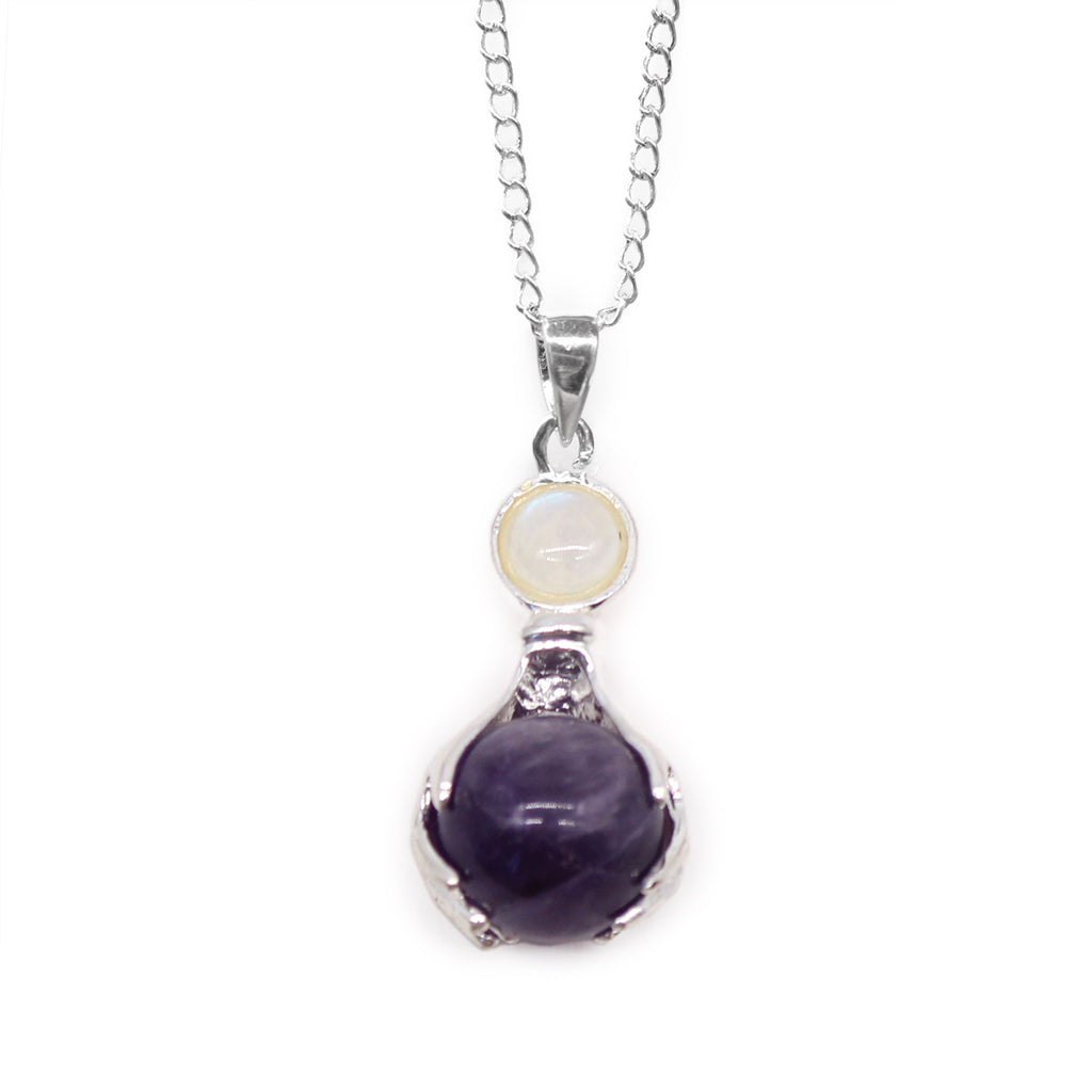 Gemstone Healing Hands Pendant - Amethyst 🇬🇧