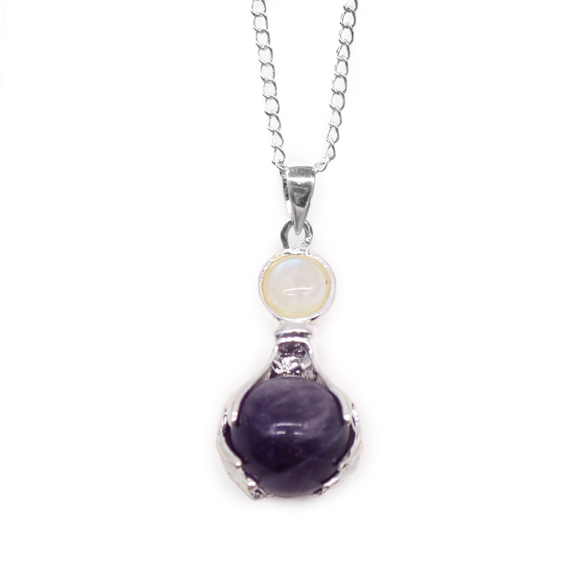 Gemstone Healing Hands Pendant - Amethyst 🇬🇧