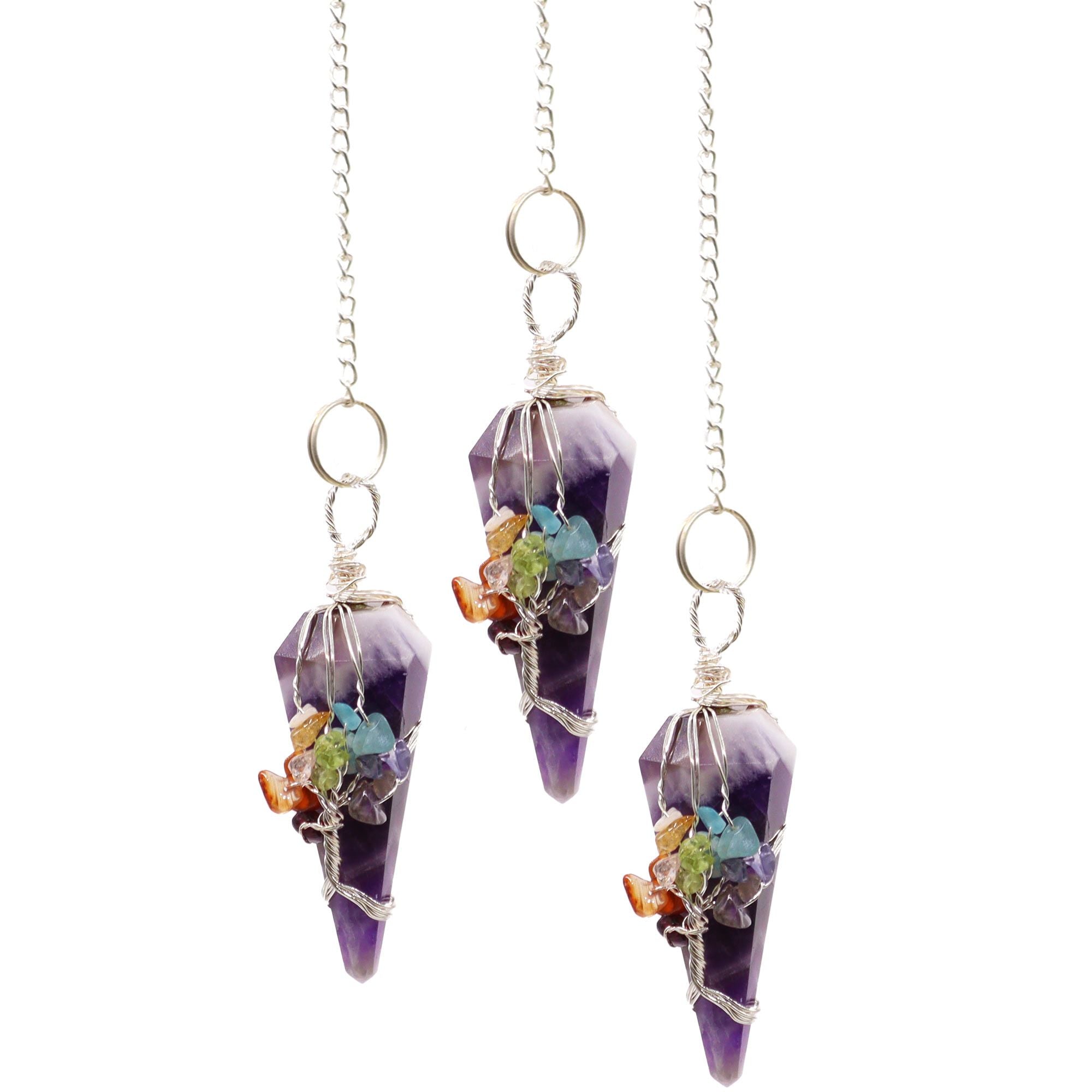 Magic Pendulum - Seven Chakra - Amethyst 🇬🇧