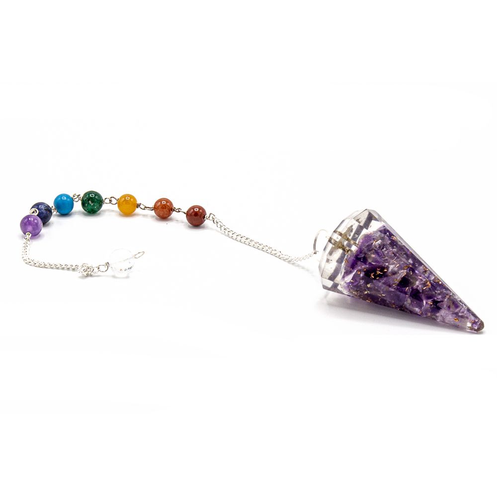Orgonite Power Chakra Pendulum - Amethyst 🇬🇧