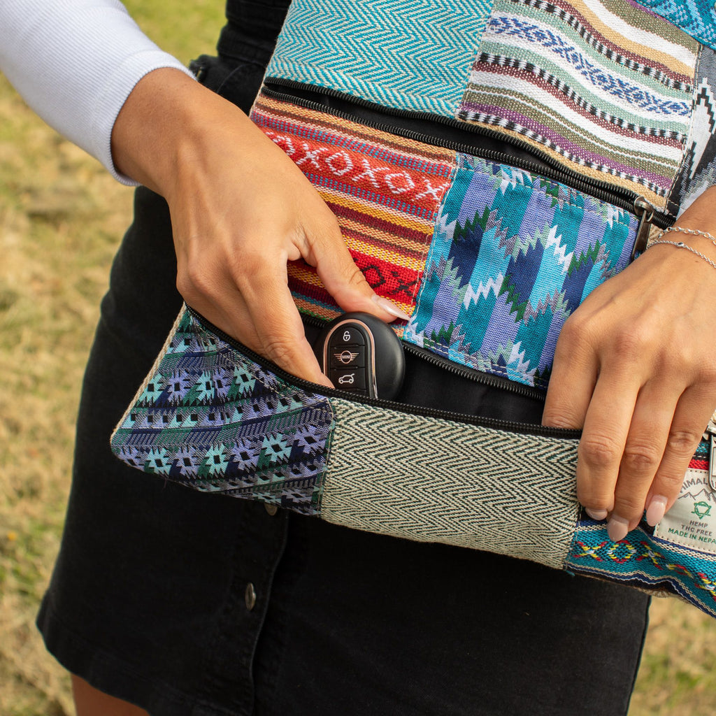 Patchwork Kathmandu Tote Bag - Dhaka Design (37x38cm) 🇬🇧