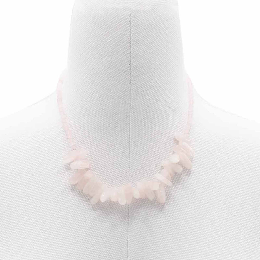 Longstone Gem Necklace - Rose Quartz 🇬🇧