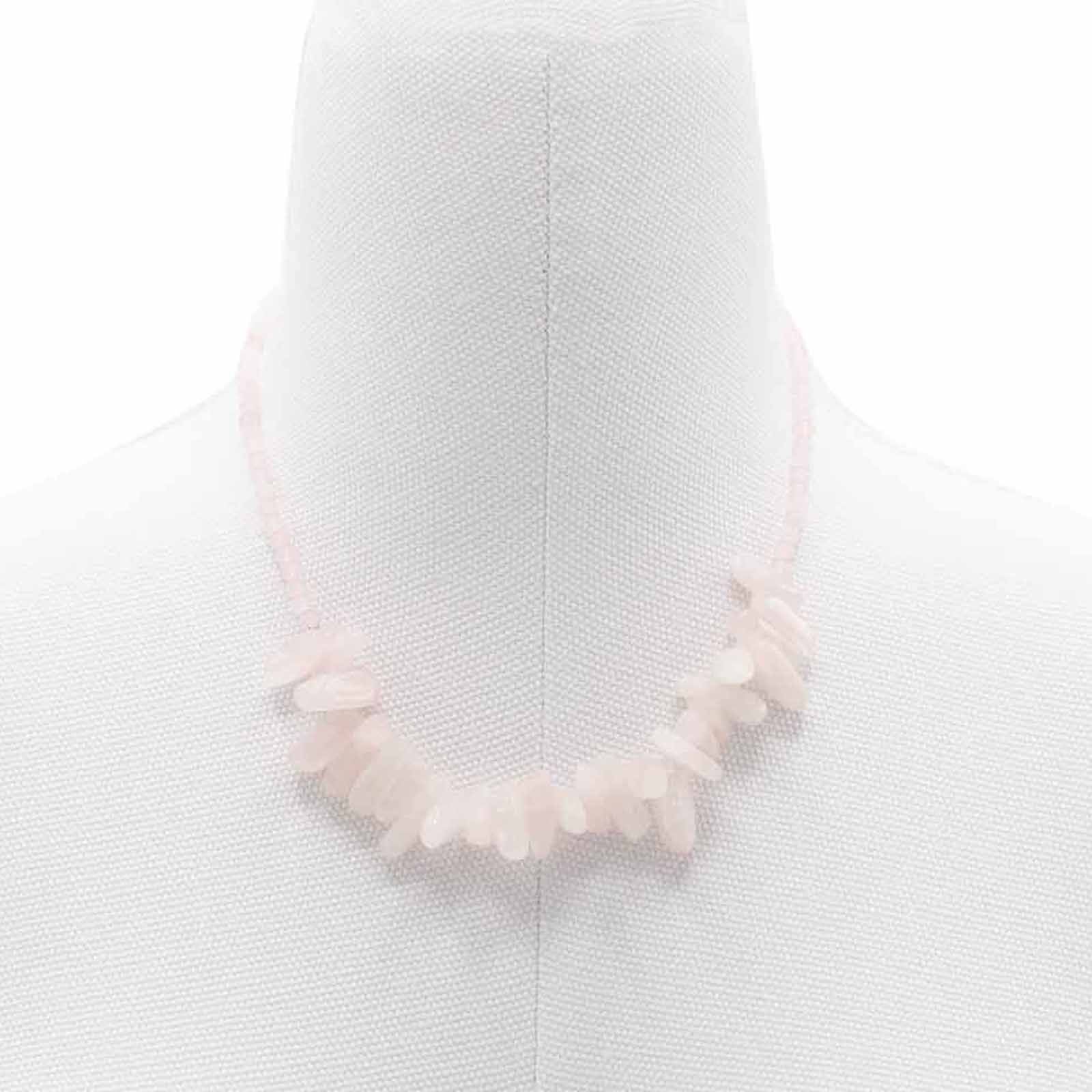 Longstone Gem Necklace - Rose Quartz 🇬🇧