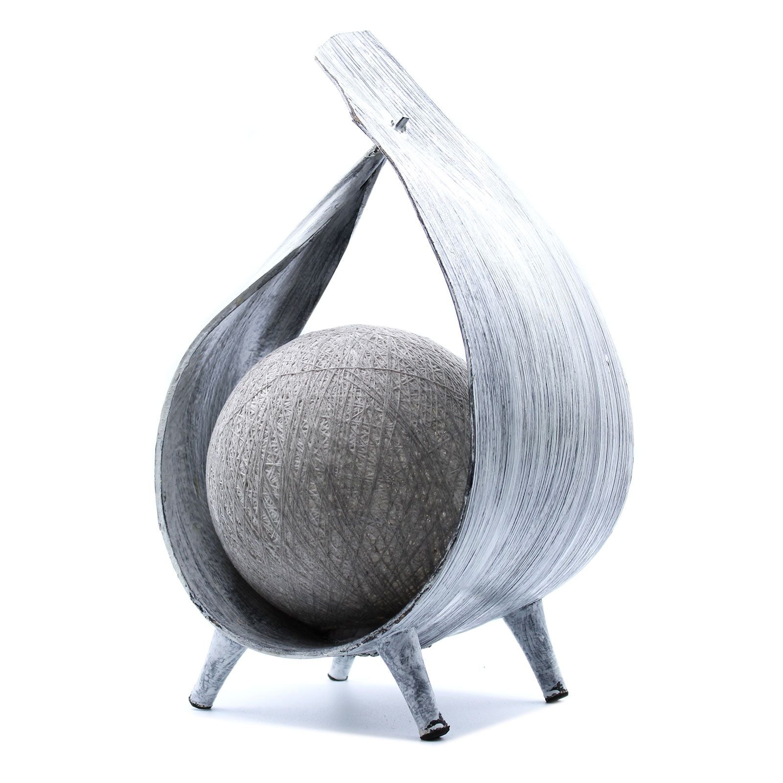 Natural Coconut Lamp - Greywash Wrapover 🇬🇧
