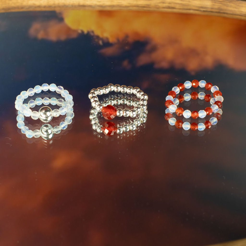 Nymph Spirit Gemstone Ring Set - Blood Moon 🇬🇧