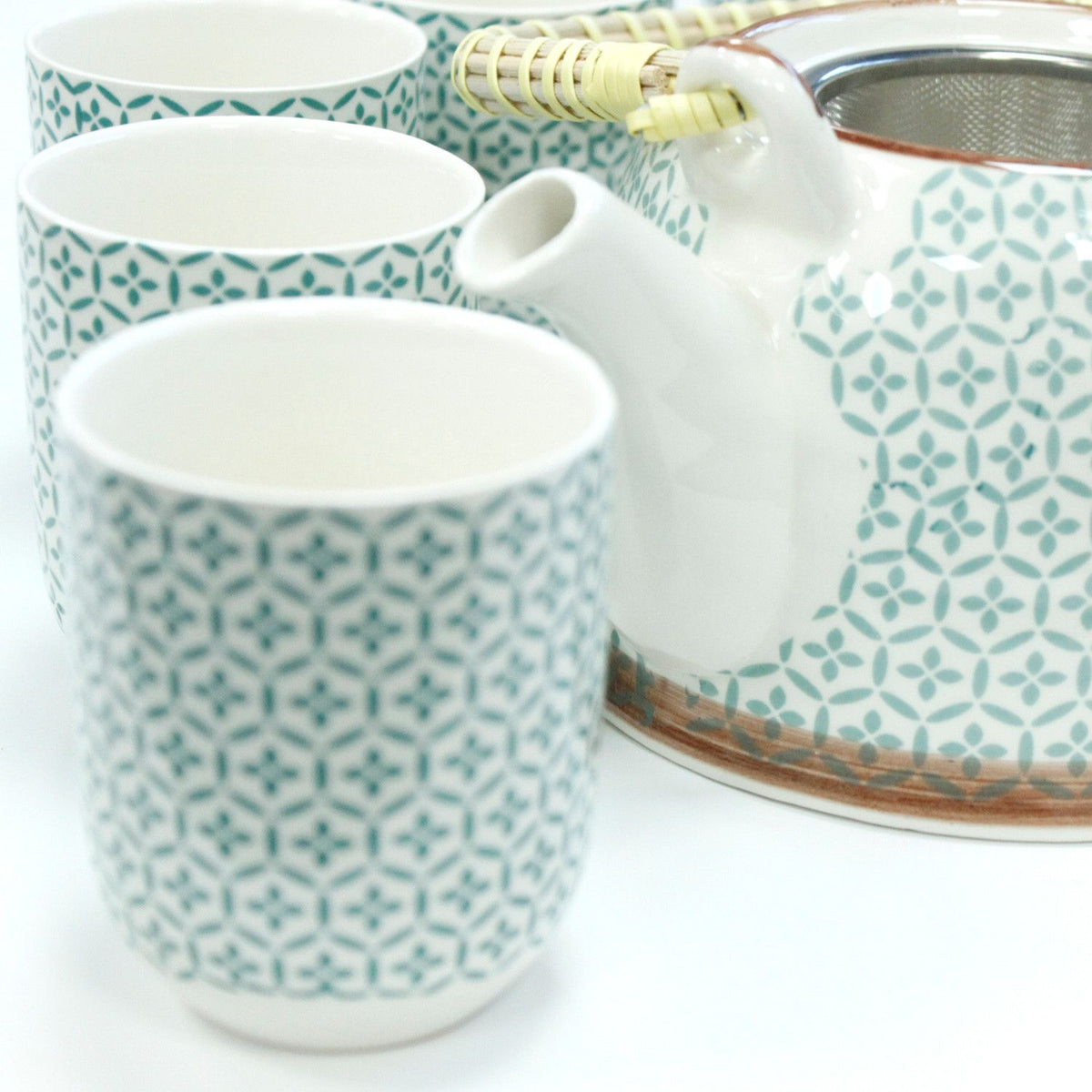 Herbal Teapot Set - Green Mosaic 🇬🇧