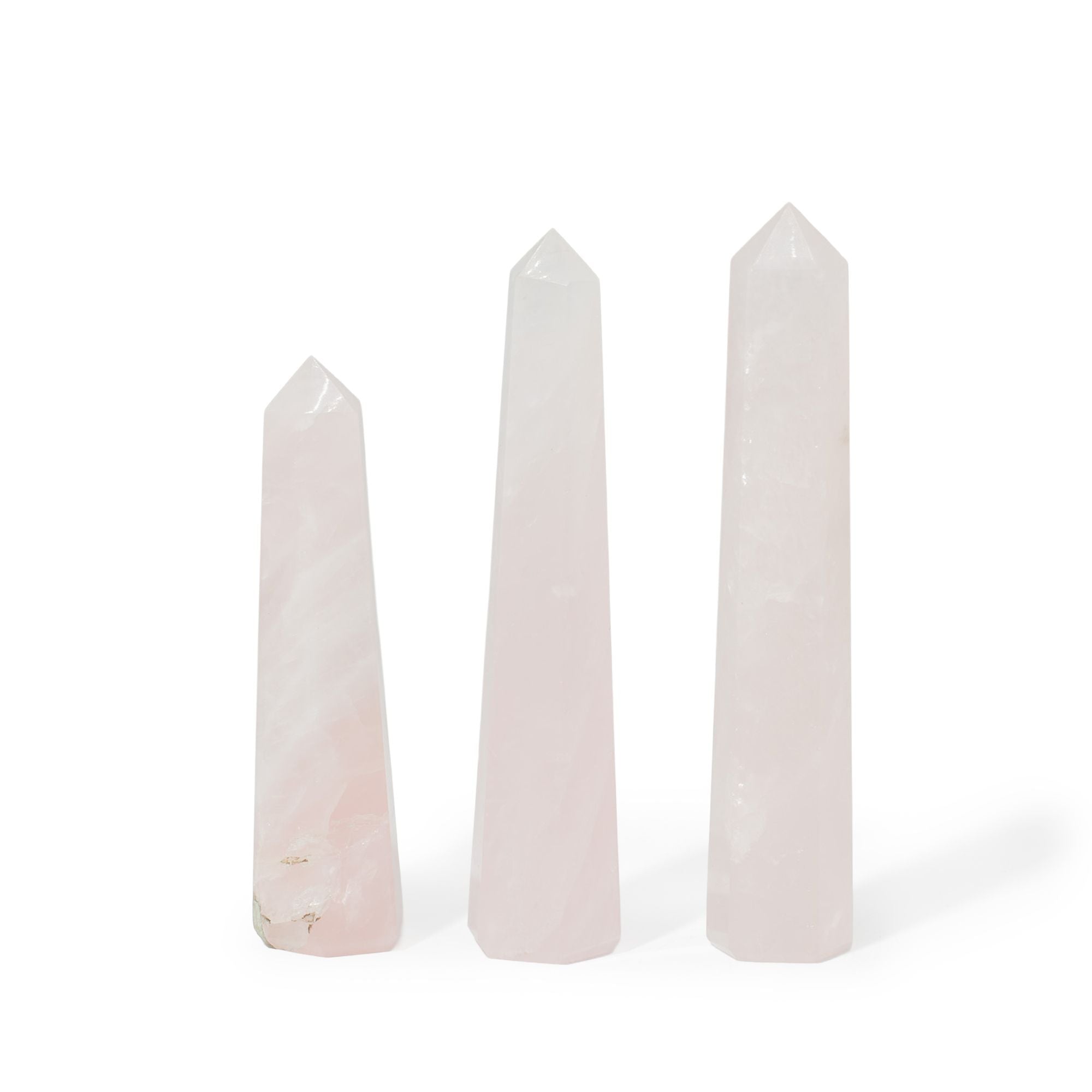 Gemstone Six Face Obelisk Point approx 11cm  - Rose Quartz 🇬🇧