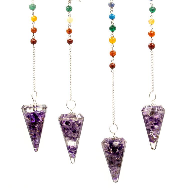 Orgonite Power Chakra Pendulum - Amethyst 🇬🇧