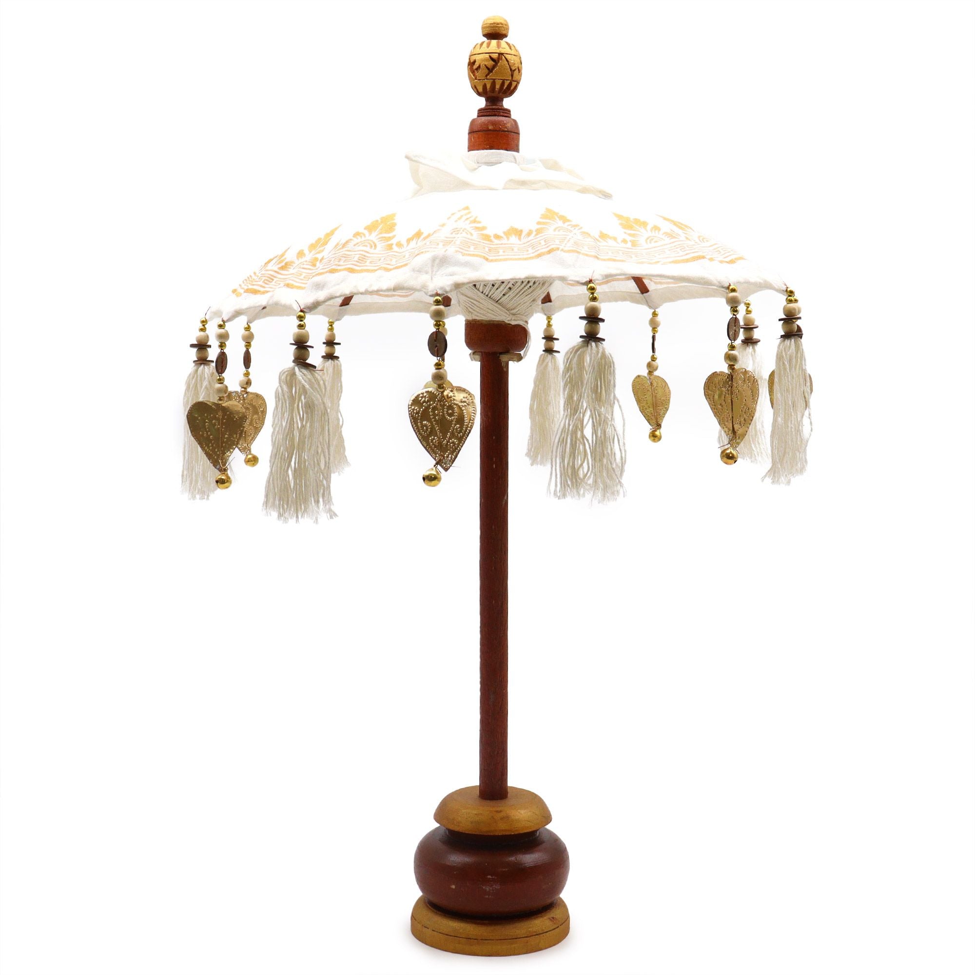 Bali Home Decor Parasol - Canvas - Gold Decor- 40cm 🇬🇧