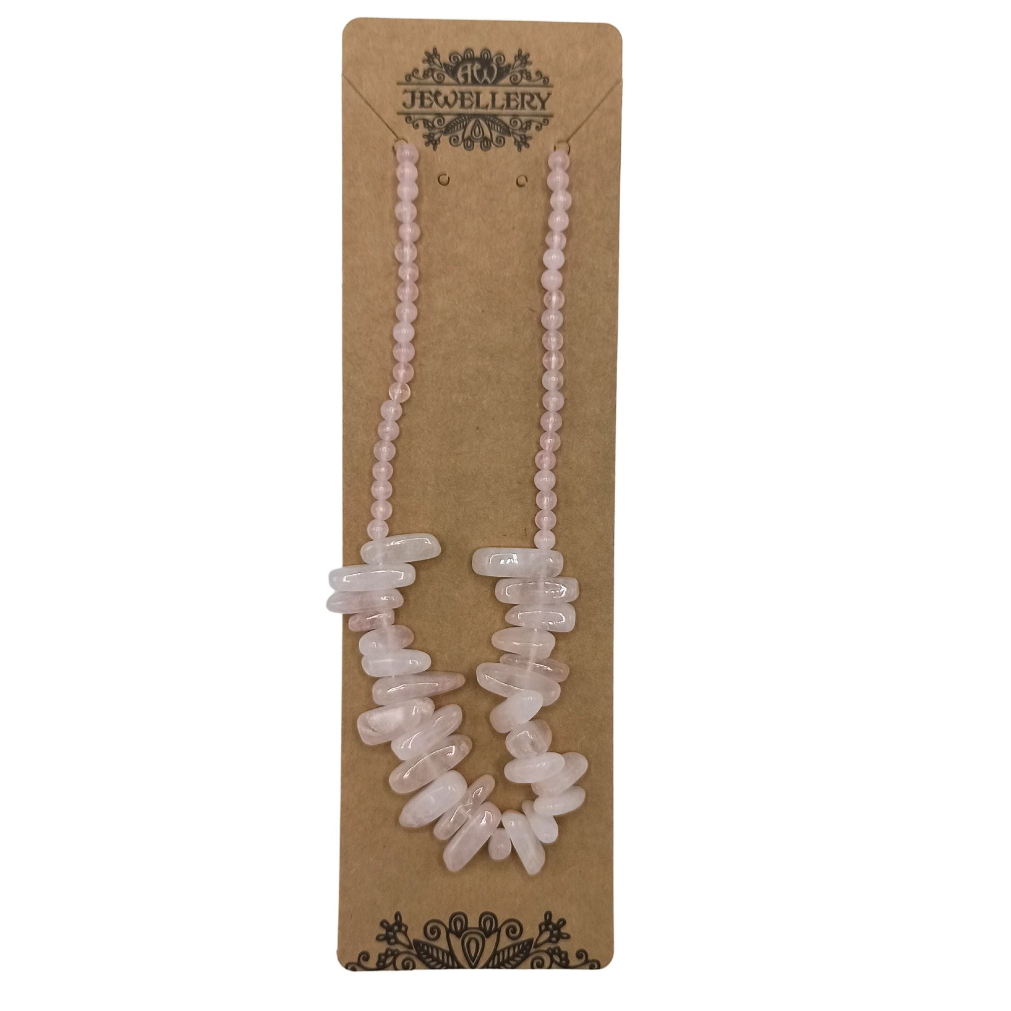 Longstone Gem Necklace - Rose Quartz 🇬🇧