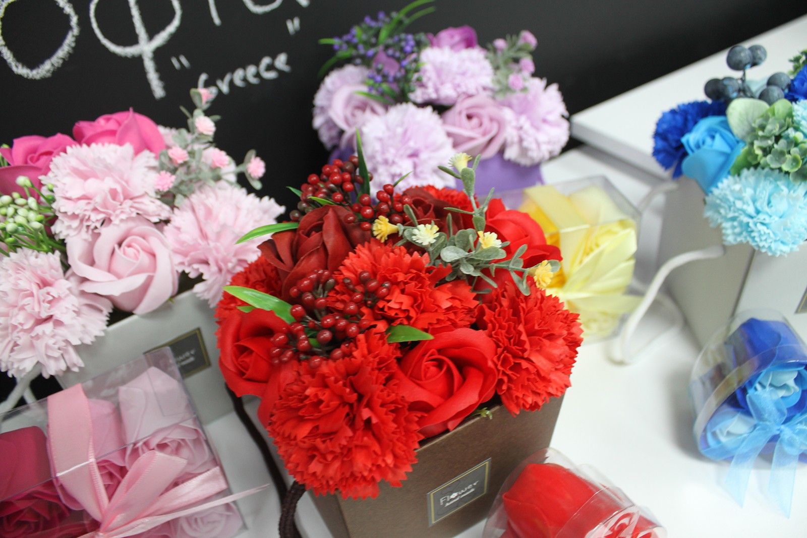 Soap Flower Bouquet - Pink Rose & Carnation 🇬🇧