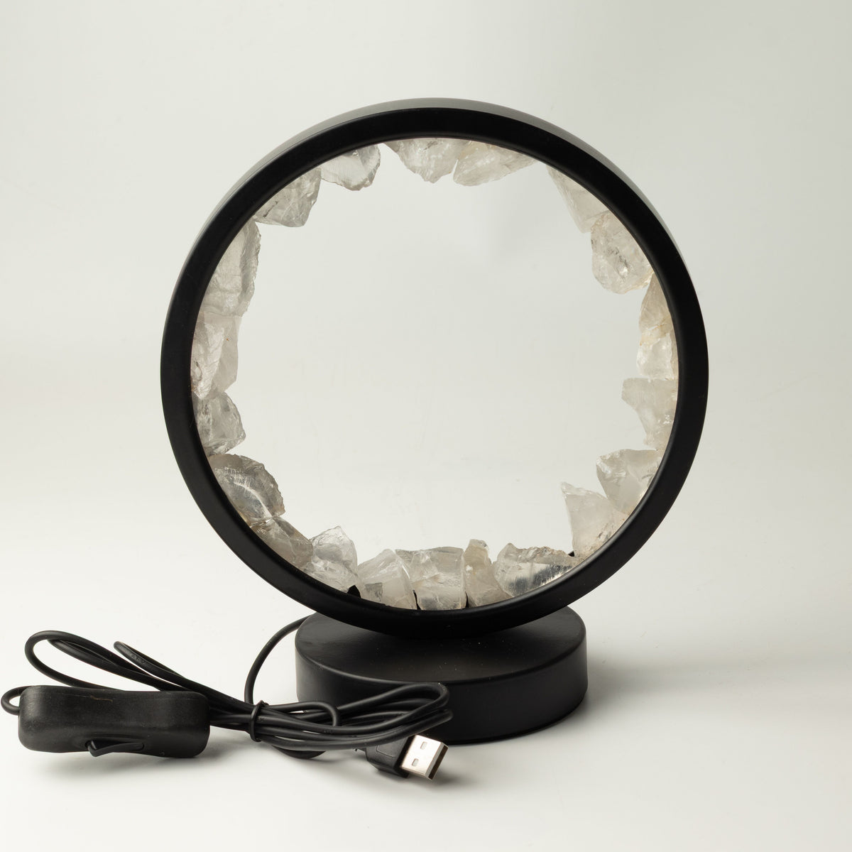 Gemstone Halo Lamp - Zen Mind - Clear Quartz 🇬🇧