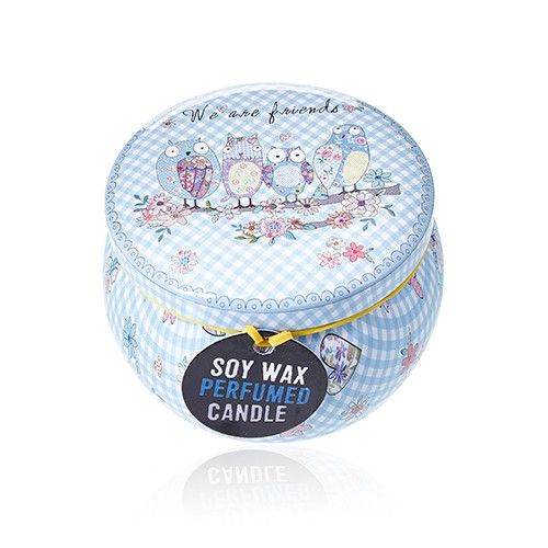 Art Tin Candle - Assorted Design - Friendly Messages - Parma Violet 🇬🇧