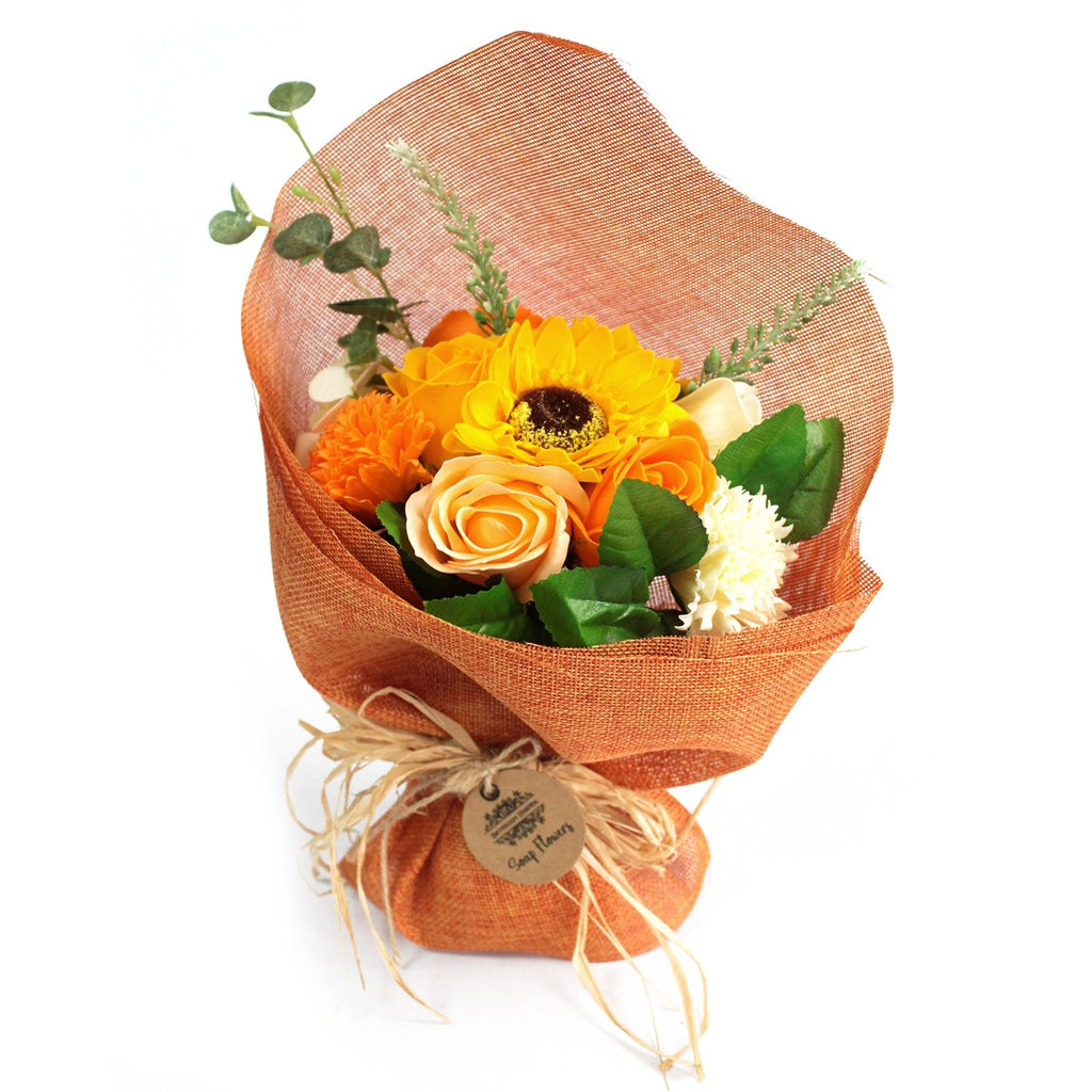 Standing Soap Flower Bouquet - Orange 🇬🇧