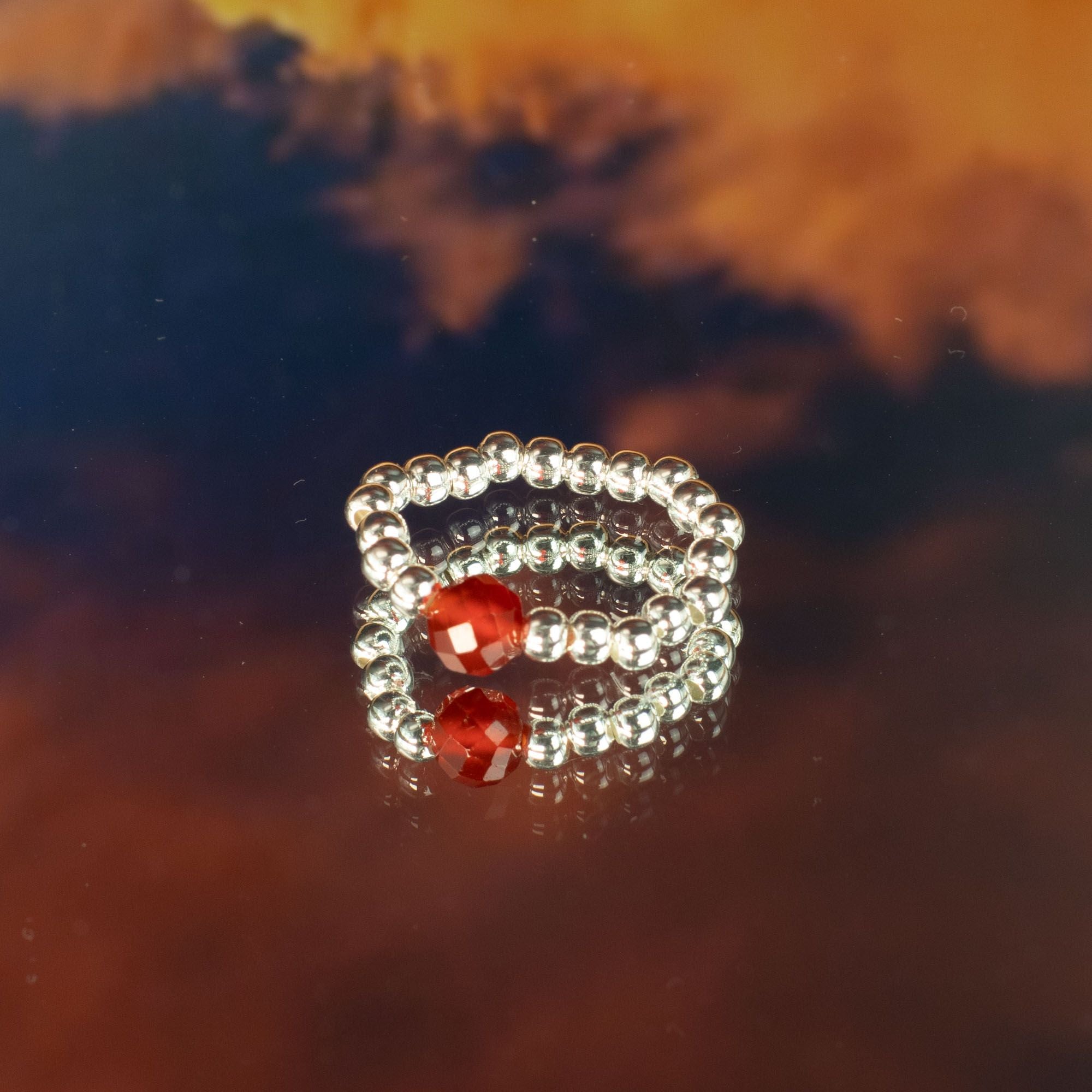 Nymph Spirit Gemstone Ring Set - Blood Moon 🇬🇧