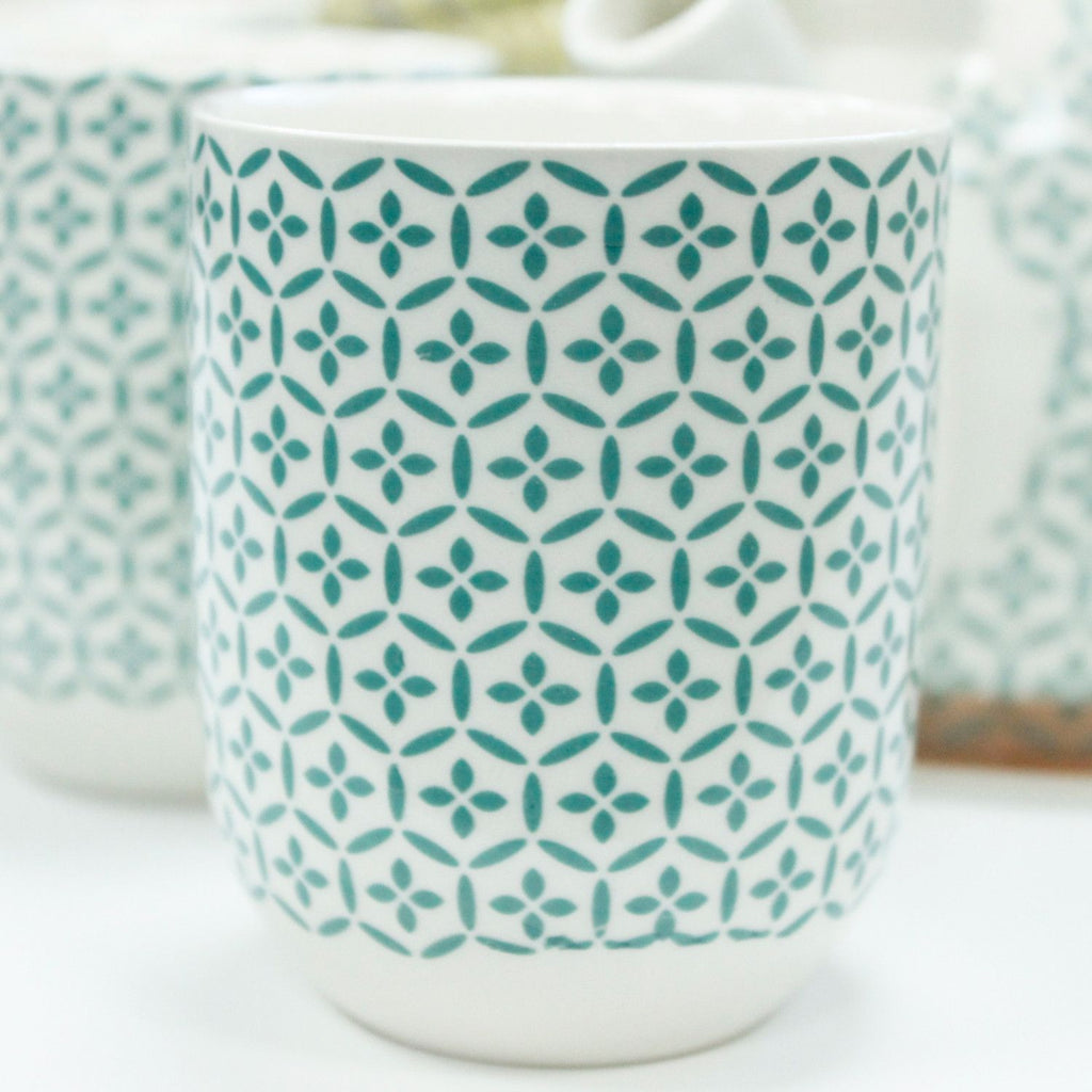 Herbal Teapot Set - Green Mosaic 🇬🇧