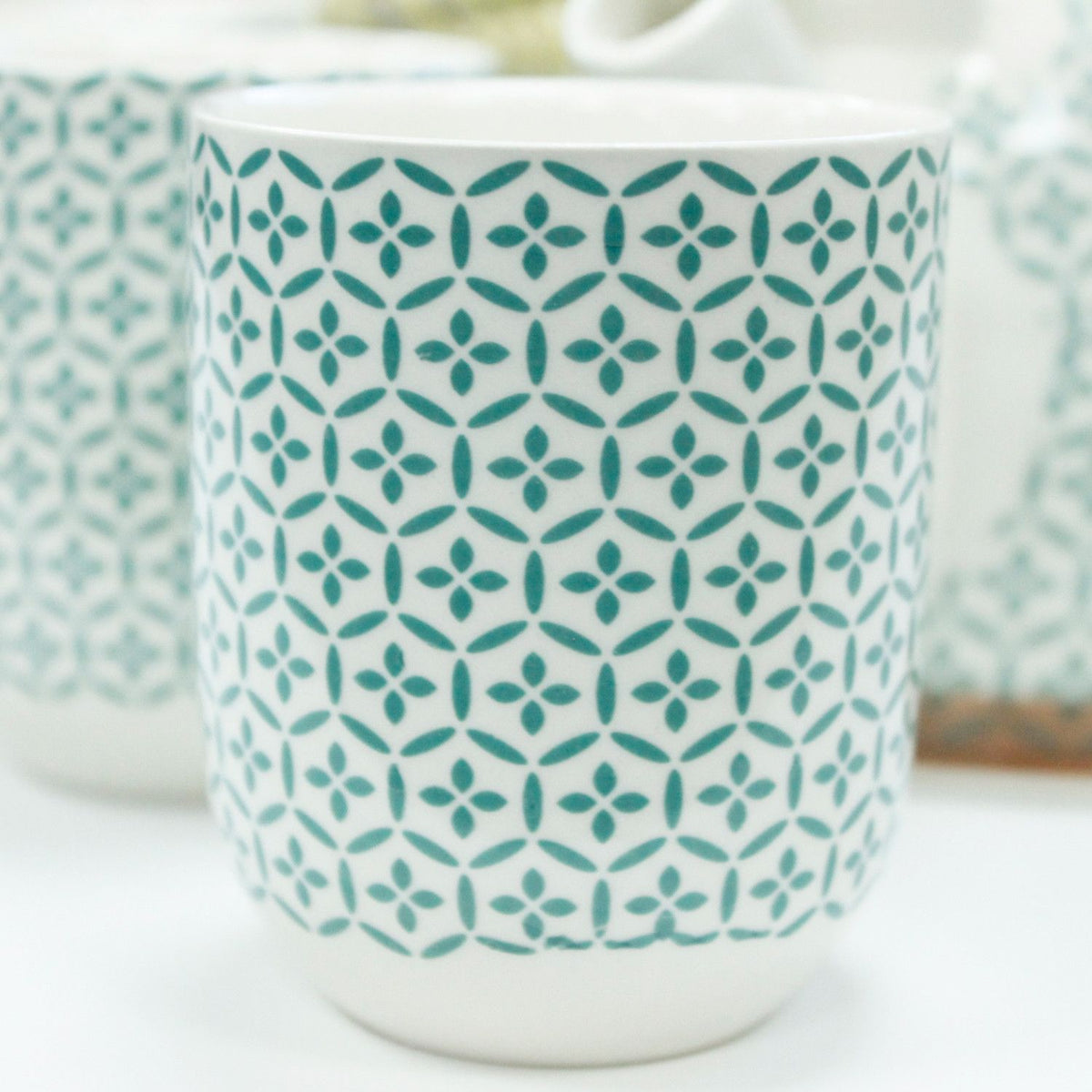 Herbal Teapot Set - Green Mosaic 🇬🇧