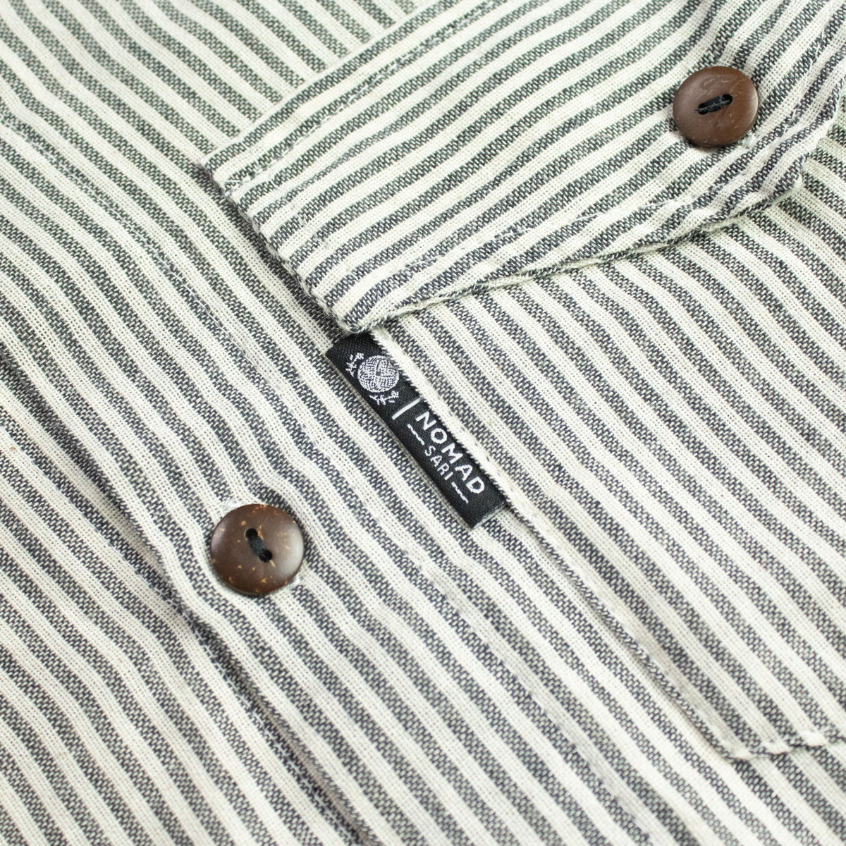 Nomad Sari Grandad Shirt - Grey Stone - XL 🇬🇧