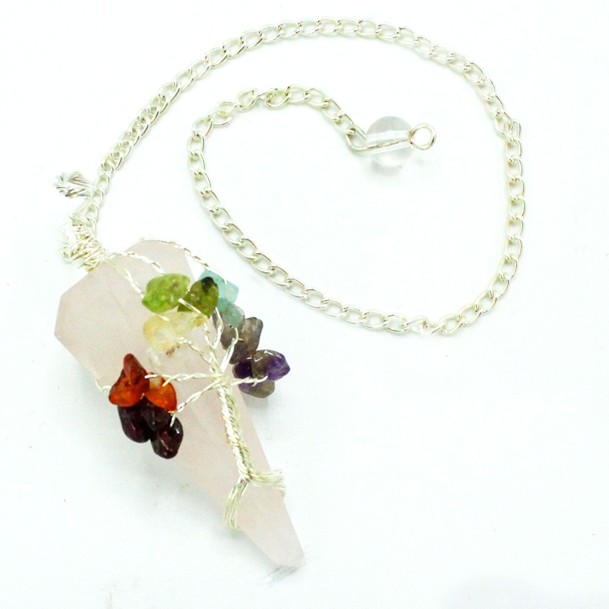 Magic Pendulum - Seven Chakra - Rose Quartz 🇬🇧
