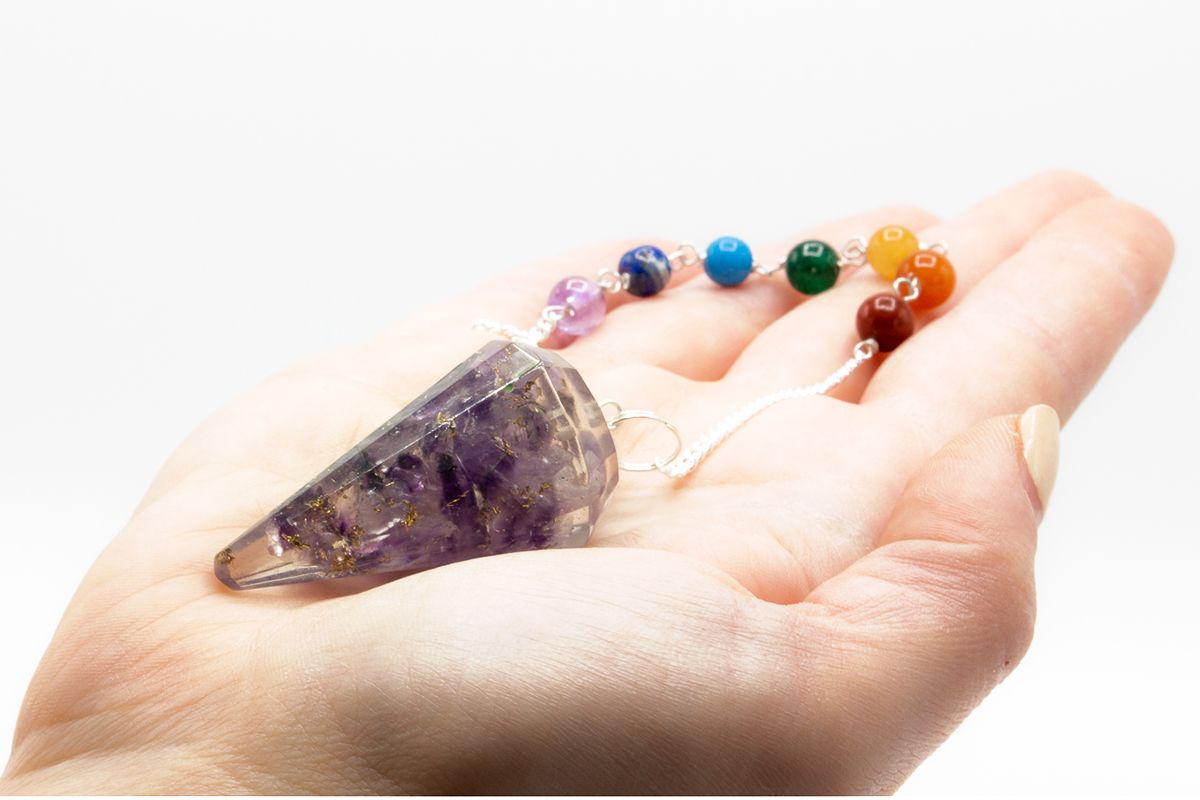 Orgonite Power Chakra Pendulum - Amethyst 🇬🇧