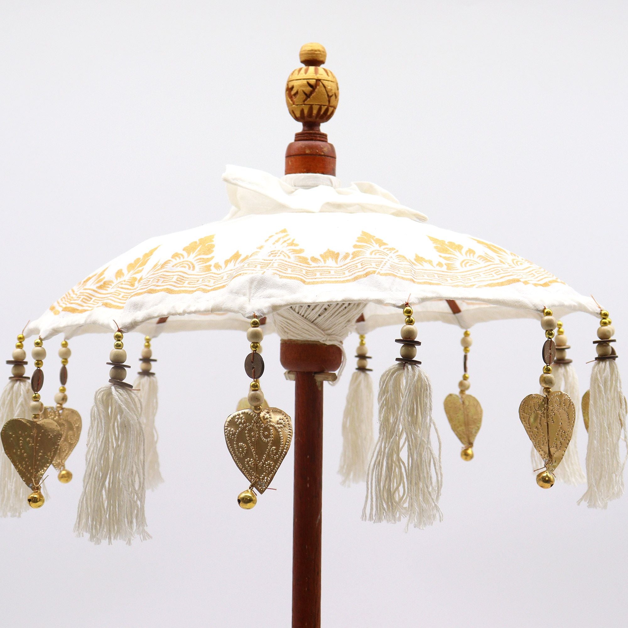 Bali Home Decor Parasol - Canvas - Gold Decor- 40cm 🇬🇧