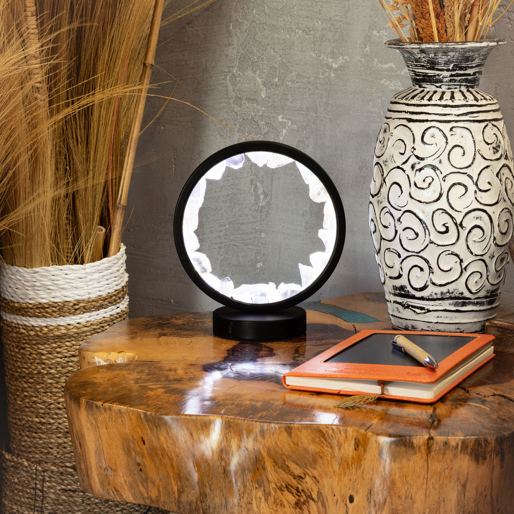 Gemstone Halo Lamp - Zen Mind - Clear Quartz 🇬🇧