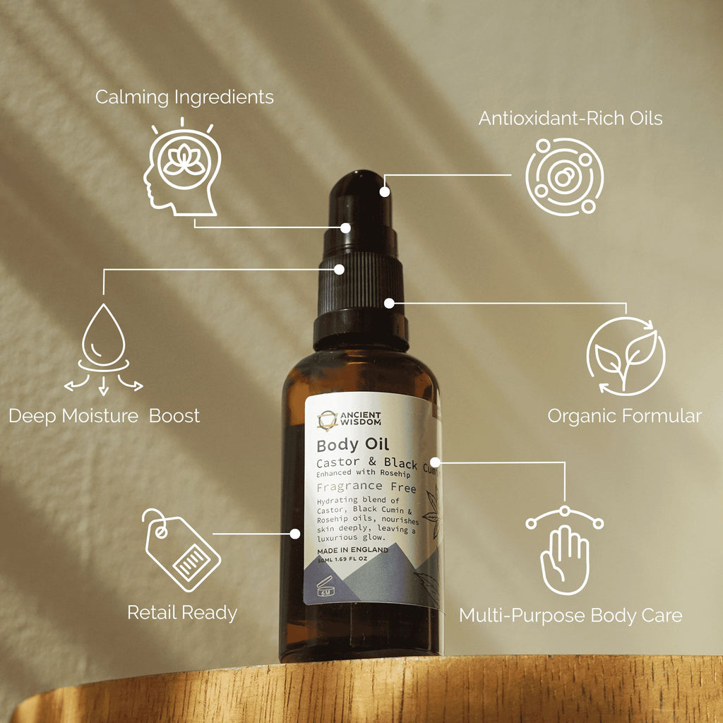 Organic Body Oil 50ml - Rosehip (Unfragranced) 🇬🇧