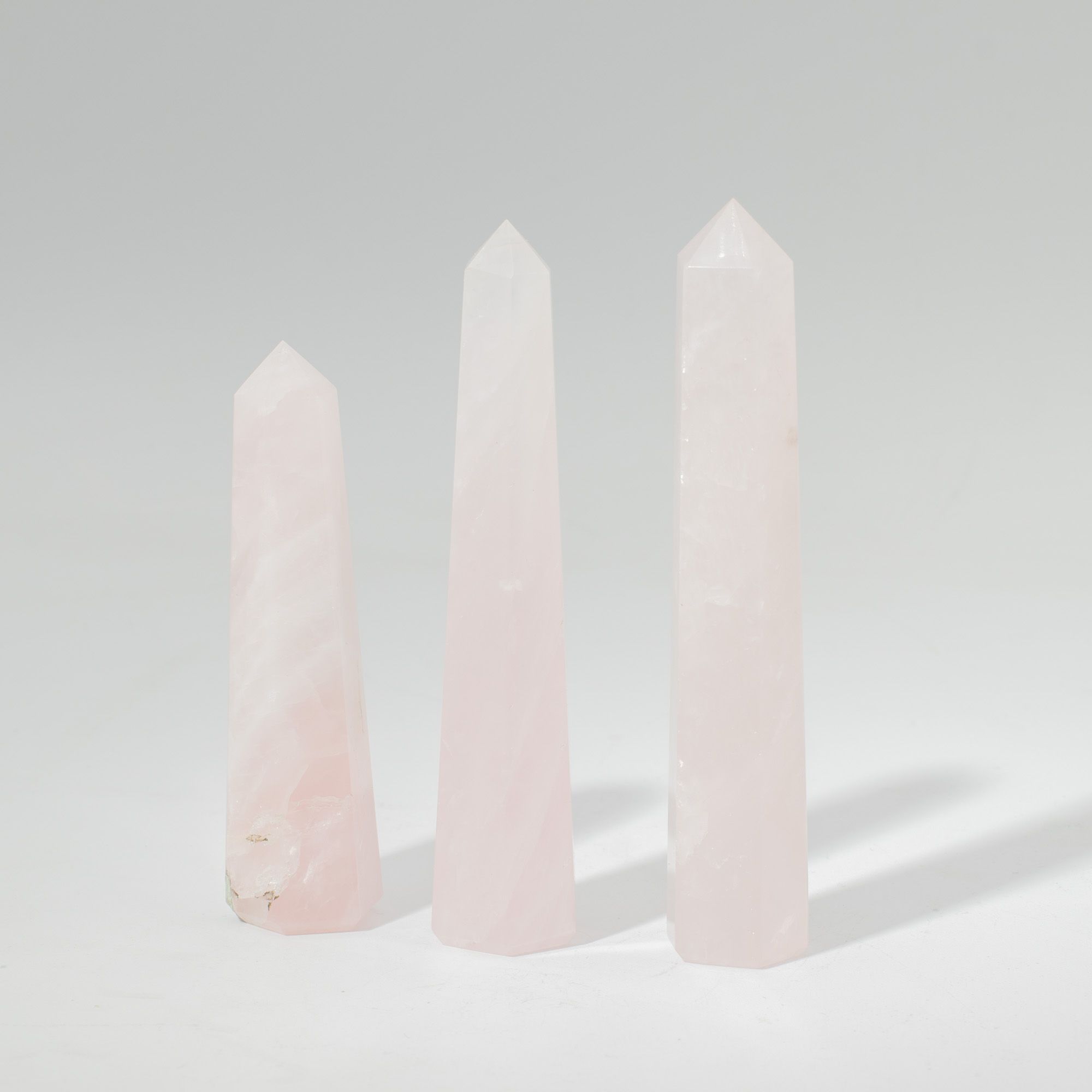 Gemstone Six Face Obelisk Point approx 11cm  - Rose Quartz 🇬🇧