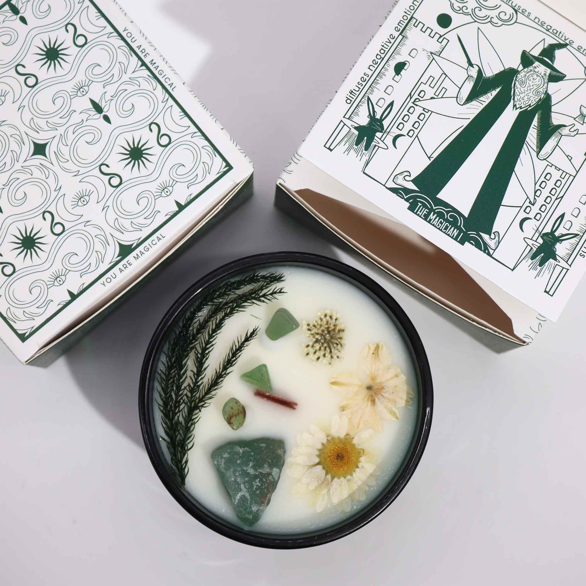 Hop Hare Crystal Magic Flower Candle - The Magician 🇬🇧