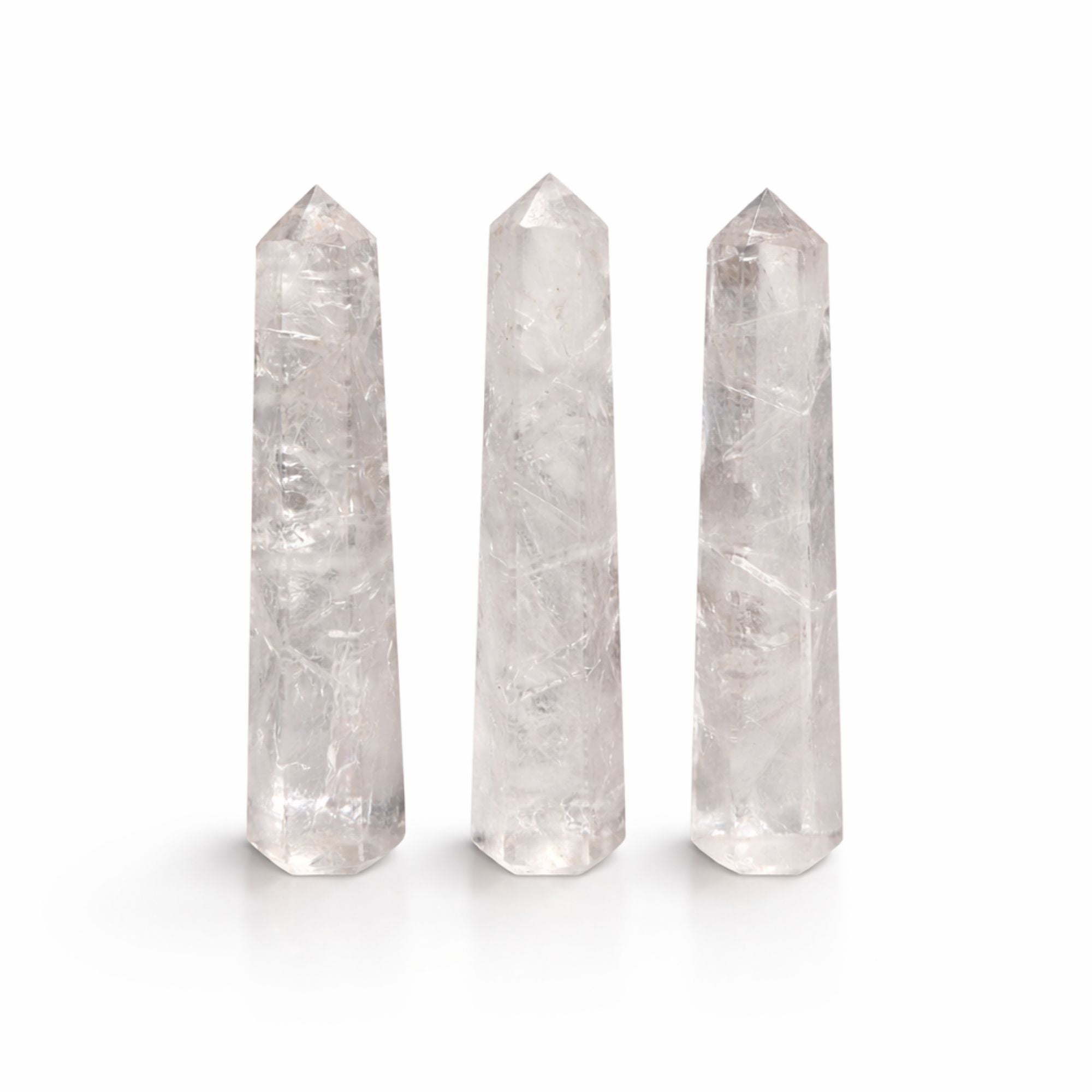 Gemstone Six Face Obelisk Point approx 11cm  - Clear Quartz 🇬🇧