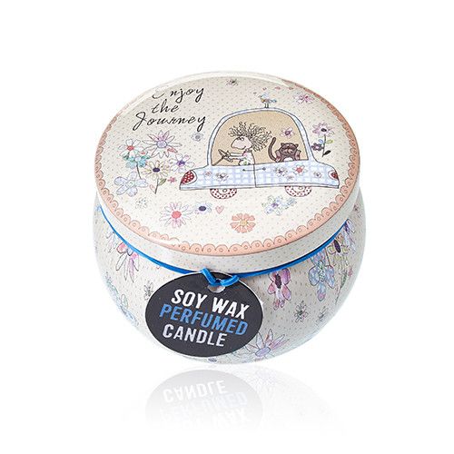Art Tin Candle - Assorted Design - Friendly Messages - Parma Violet 🇬🇧