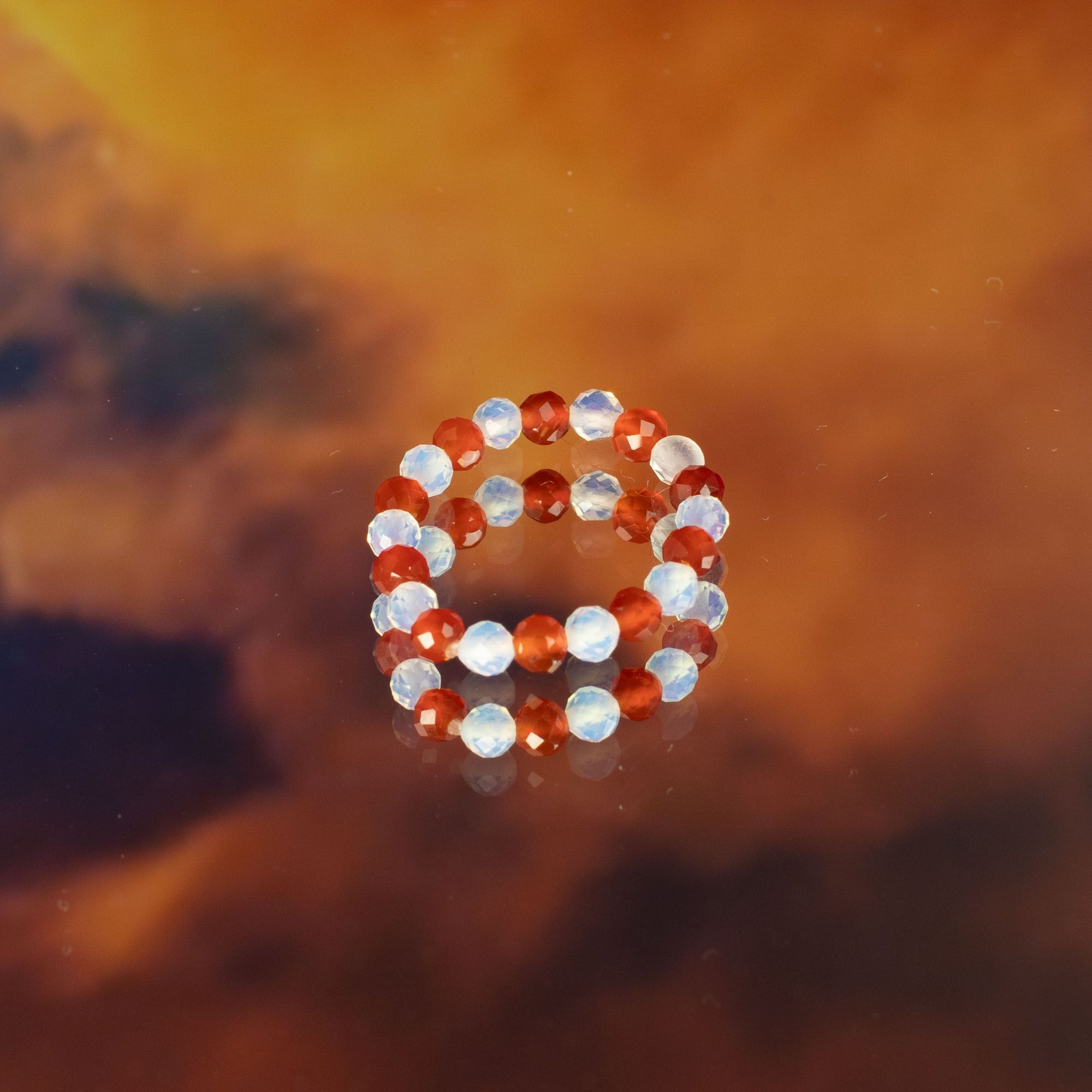 Nymph Spirit Gemstone Ring Set - Blood Moon 🇬🇧