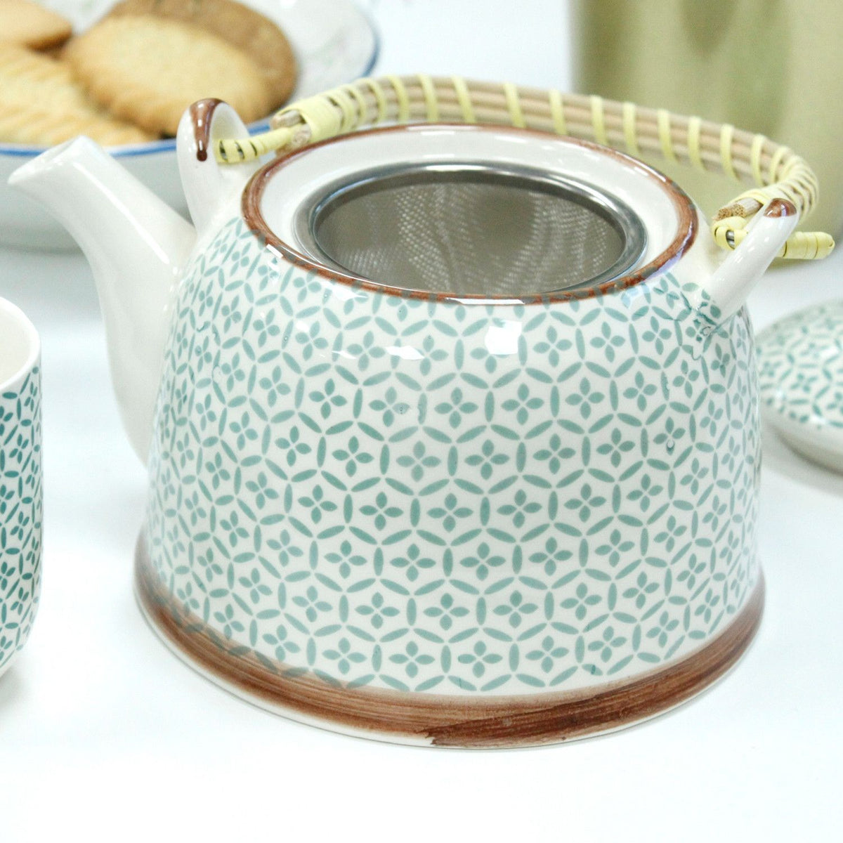 Herbal Teapot Set - Green Mosaic 🇬🇧